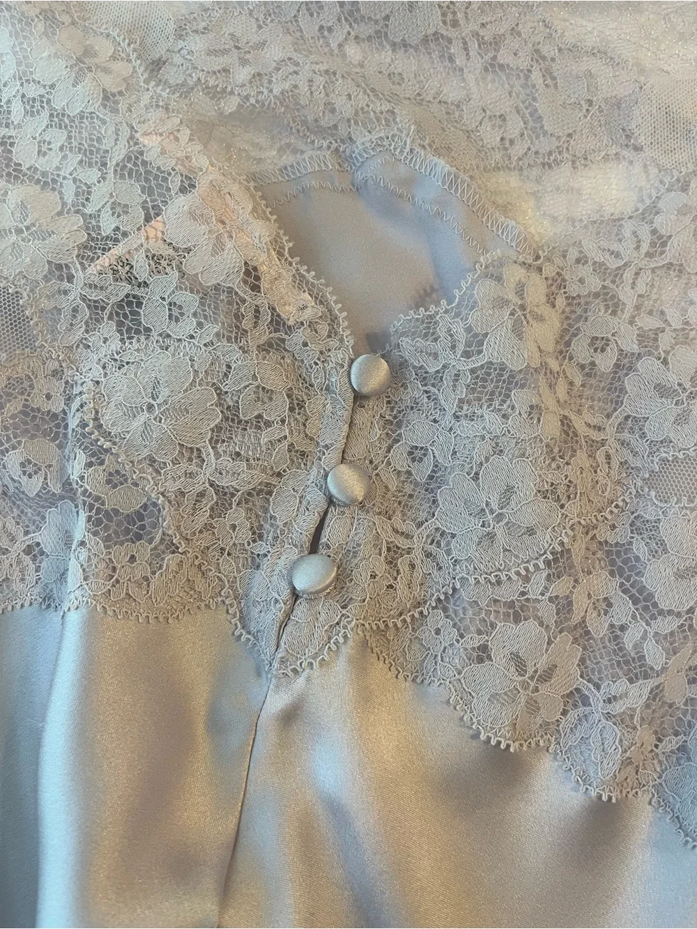 Victoria's Secret Light Lavender Satin & Lace Chemise - Picture 7 of 10